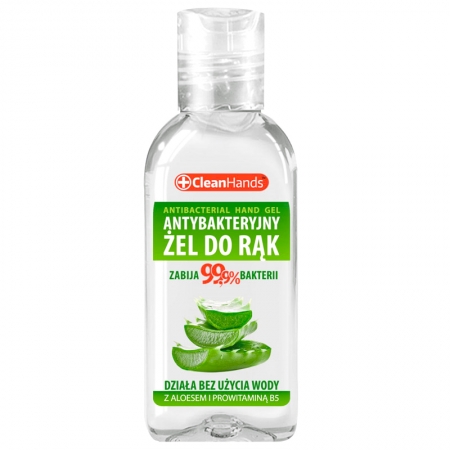 Żel Antybakteryjny do Rąk CleanHands Aloes + Witamina B5 50ml