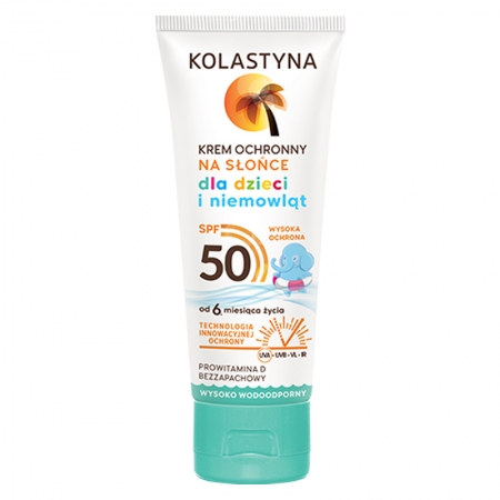 Wodoodporny Krem Ochronny dla Dzieci Niemowląt SPF50 Kolastyna 75ml