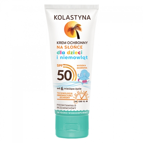 Wodoodporny Krem Ochronny dla Dzieci Niemowląt SPF50 Kolastyna 75ml