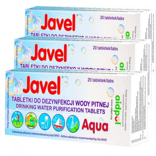 Tabletki do Uzdatniania Wody Pitnej Javel Aqua 60tab