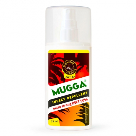 MUGGA Spray Strong 50% DEET na Komary Kleszcze