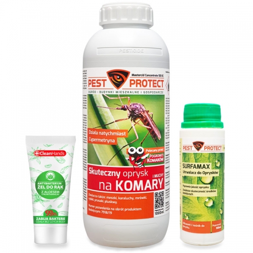 Oprysk na Komary, Kleszcze PEST PROTECT 1L + Utrwalacz 100ml