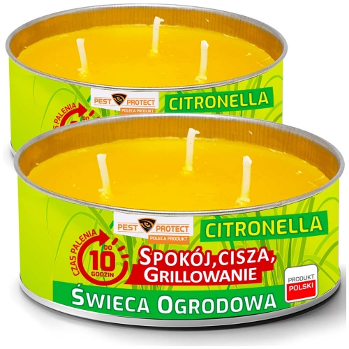 2x Świeca Ogrodowa Zapachowa CITRONELLA